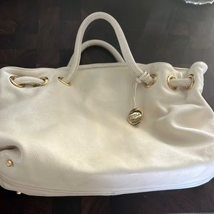 Ivory cream FURLA tote bag with handles.